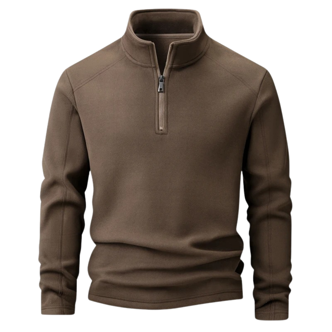 Nordspur | Herren Langarmshirt mit halbem Reißverschluss
