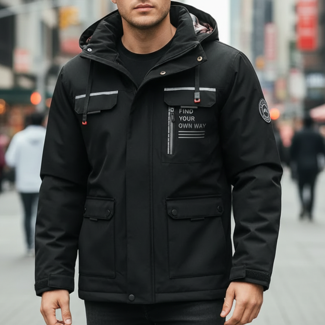 Winterjacke wasserdicht & warm mit abnehmbarer Kapuze – NordFrost Shield