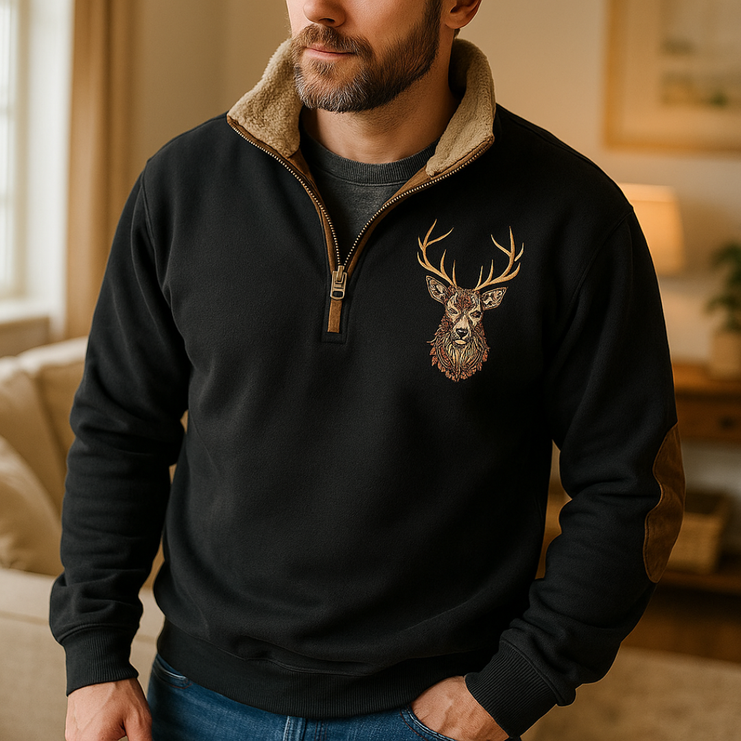 Freizeitjacke mit Stickerei & Fleecefutter – NordicStag Jacket