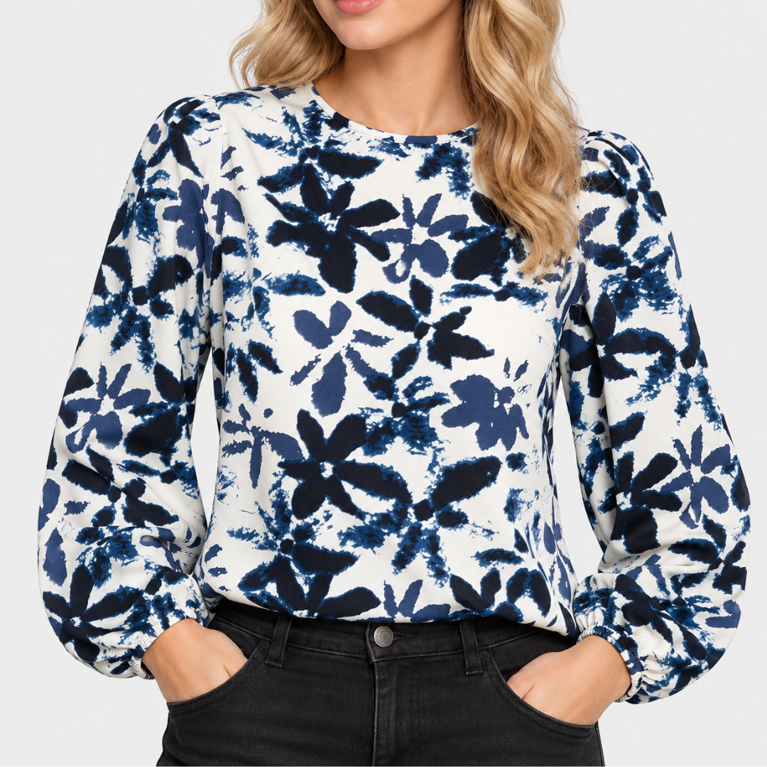 Bluse mit Blumenprint und langen Ärmeln