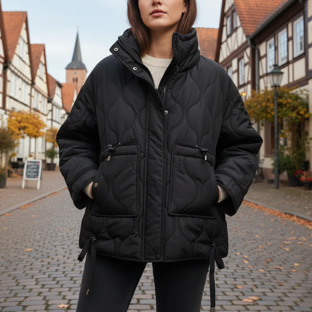 Mantel Damen gesteppt mit Stehkragen & Taschen – ArcticWave Winterjacke