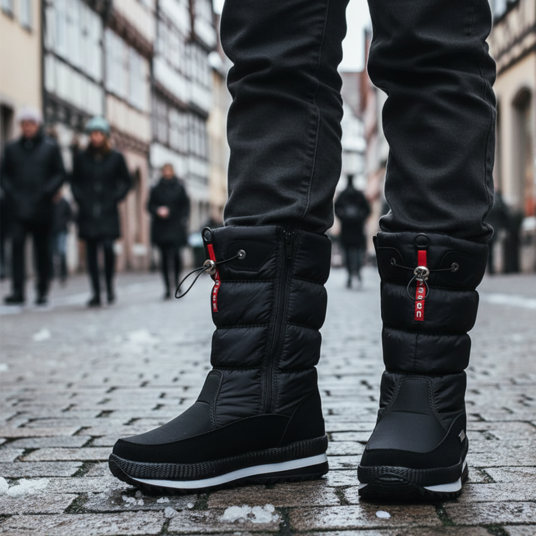 Stiefel Damen Winter mit Warmfutter & Slip-On-Design – SnowEase Boots