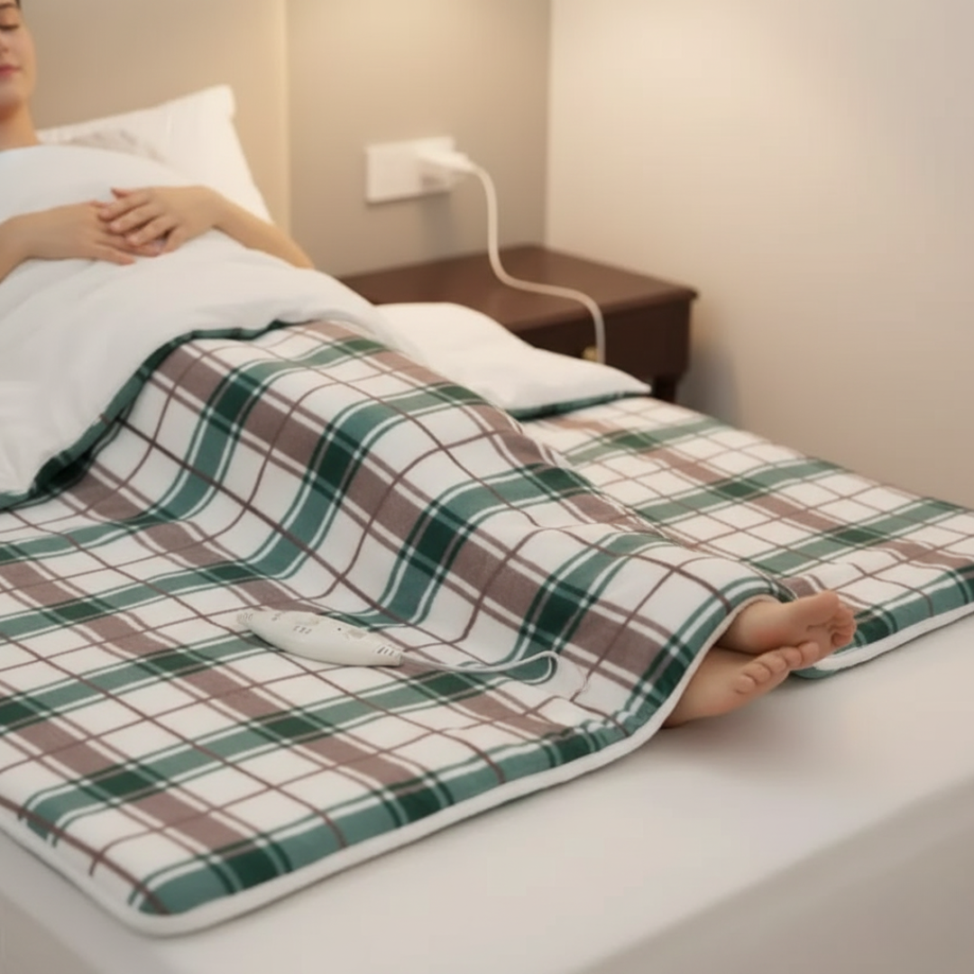 Elektrische Heizdecke 120×150 cm mit Temperaturregler, EU 220V – CozyWarm Blanket