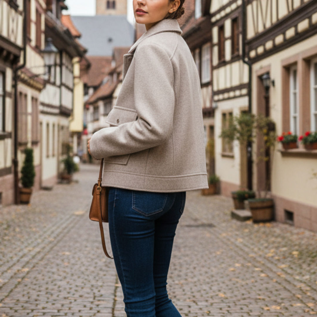 Mantel Damen mit Reißverschluss & Taschen – ZippaChic Kurzjacke