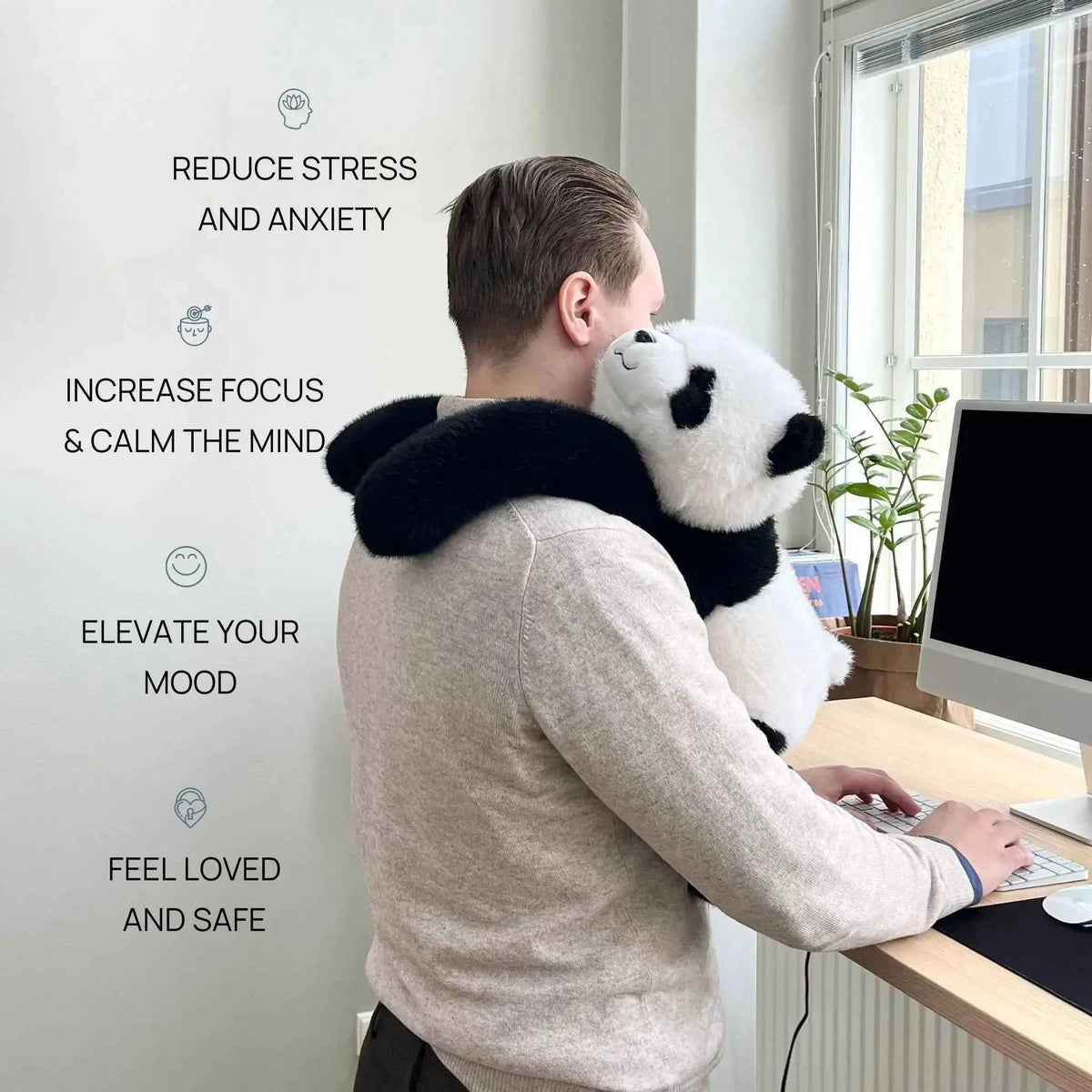 Pookie der Panda gewichtetes Kuscheltier