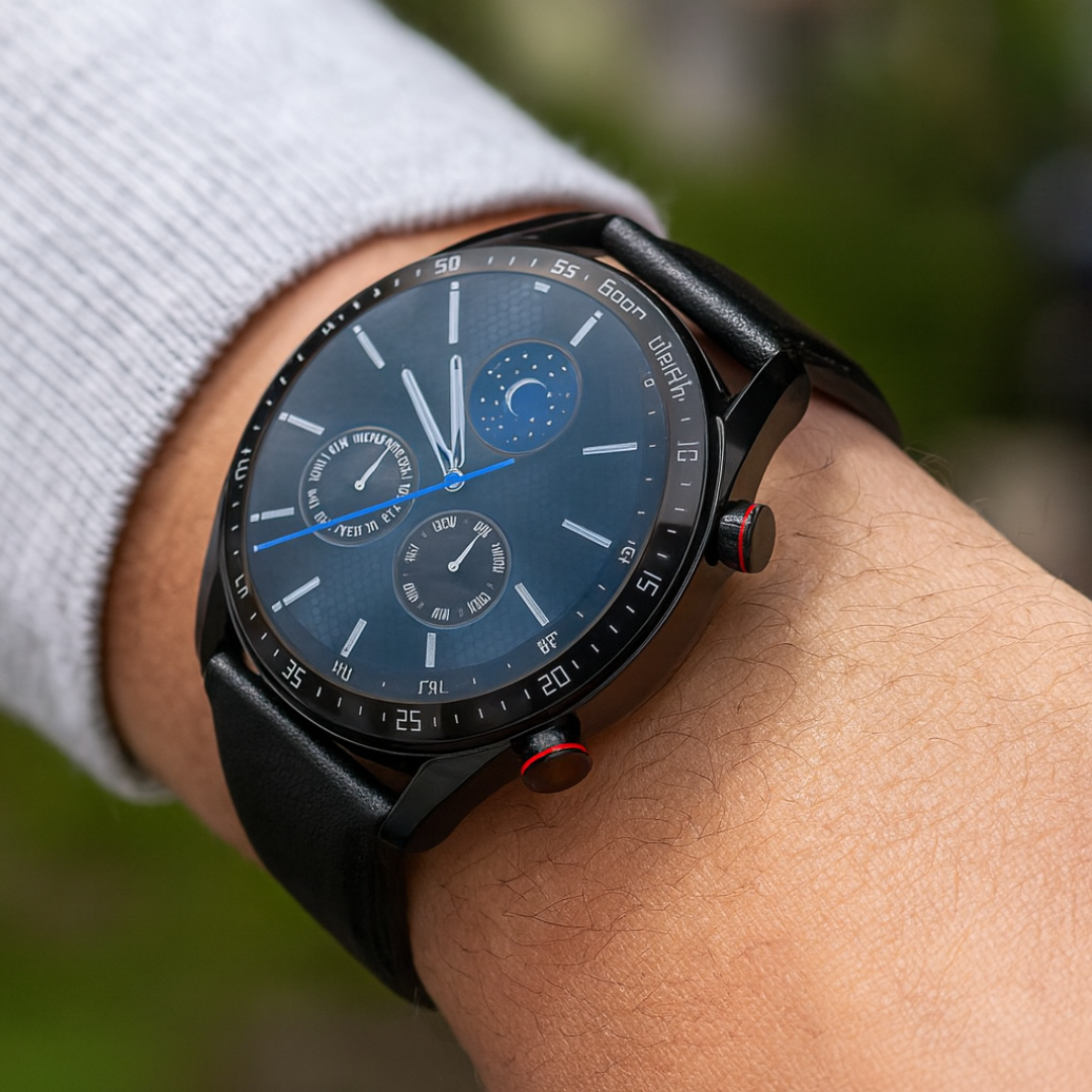 Smartwatch mit Blutzucker- & Vitalwert-Tracking, NFC & IP67 – GlucoTrack Pro
