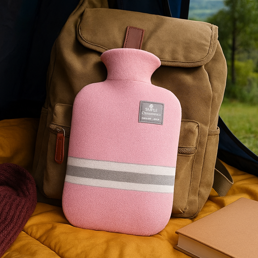 Wärmflasche 2000 ml mit Strickbezug – ThermoComfort