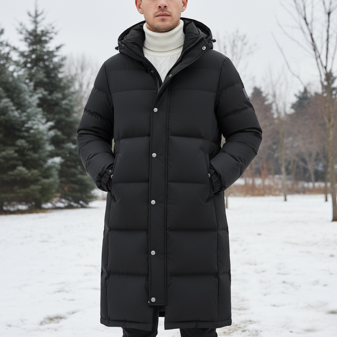 Daunenjacke mit Kapuze & Windschutz – NordFrost Parka