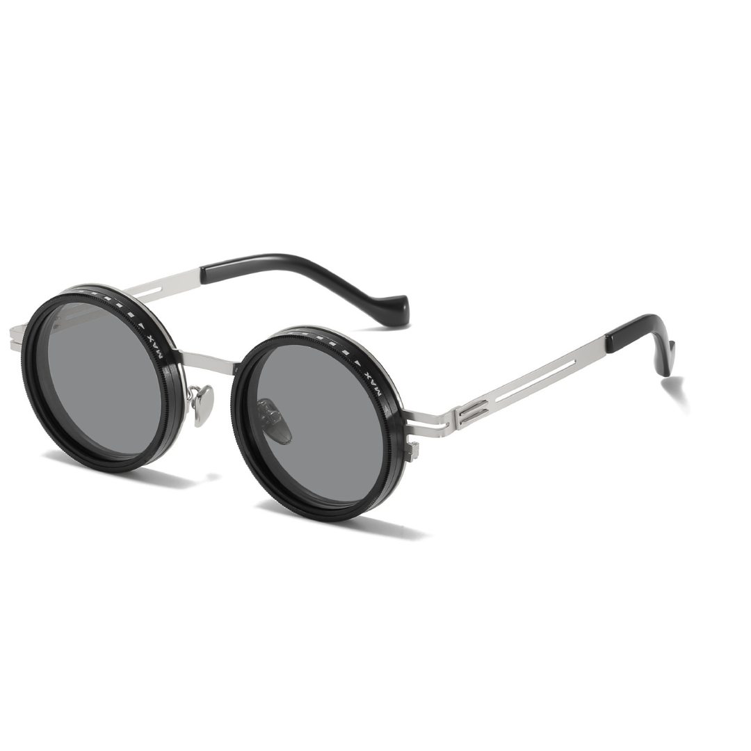 Nordspur | Vortexyn Runde Punk-Steampunk-Sonnenbrille mit Dimm-Funktion