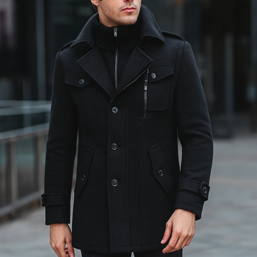 Winterjacke Herren mit Stehkragen & Eleganter Passform – NordSpur München Coat