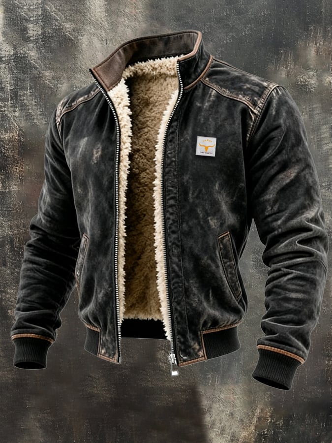 Gesteppte Lederjacke