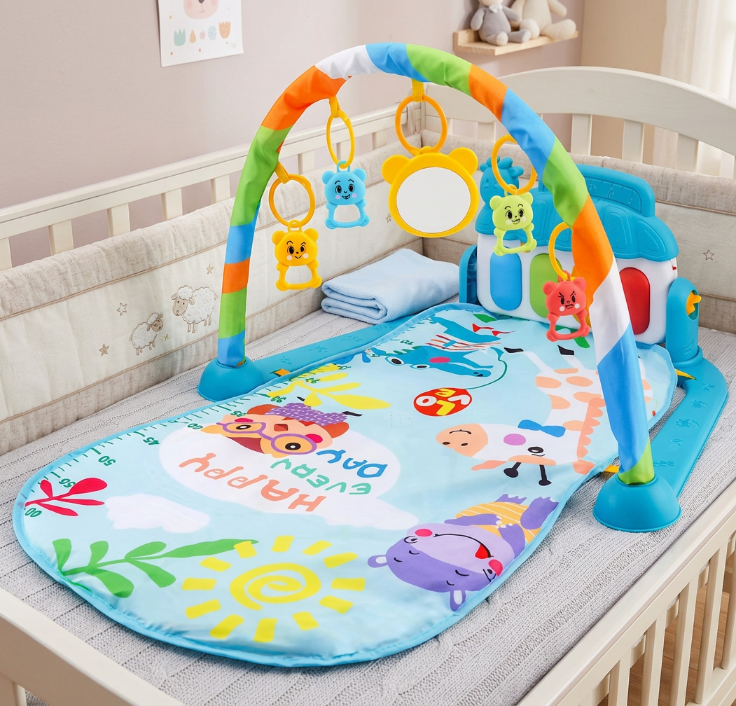 Baby Musik Spielbogen mit Klavier – Interaktive sensorische Aktivitätsmatte (0–24 Monate)