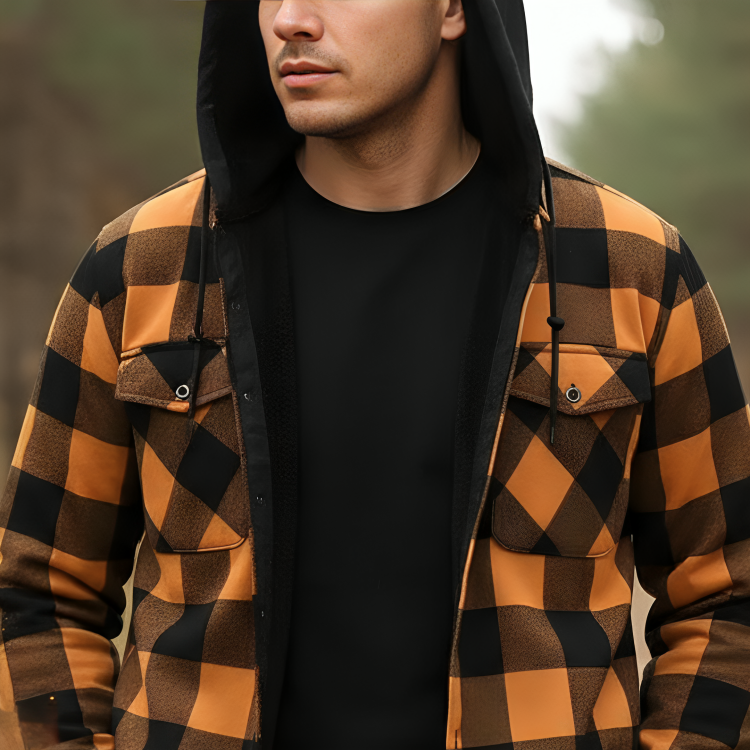 Flanell Pullover mit Reißverschluss – NordFlame Check