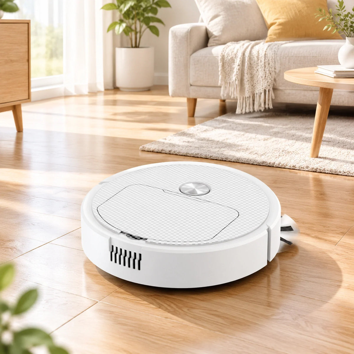 3-in-1-Saugroboter mit Wischfunktion, USB-Ladung und kabellosem Betrieb