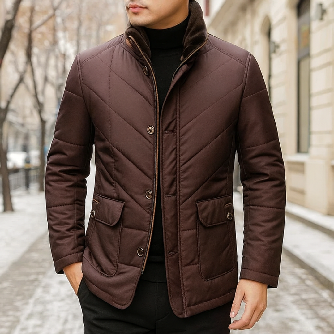 Wintermantel Herren wasserdicht & gefüttert – Nordberg Quilted Coat