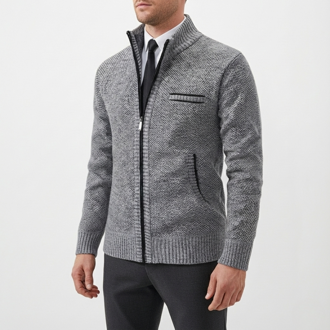 Nordspur | Herren Casual-Cardigan mit Reißverschluss