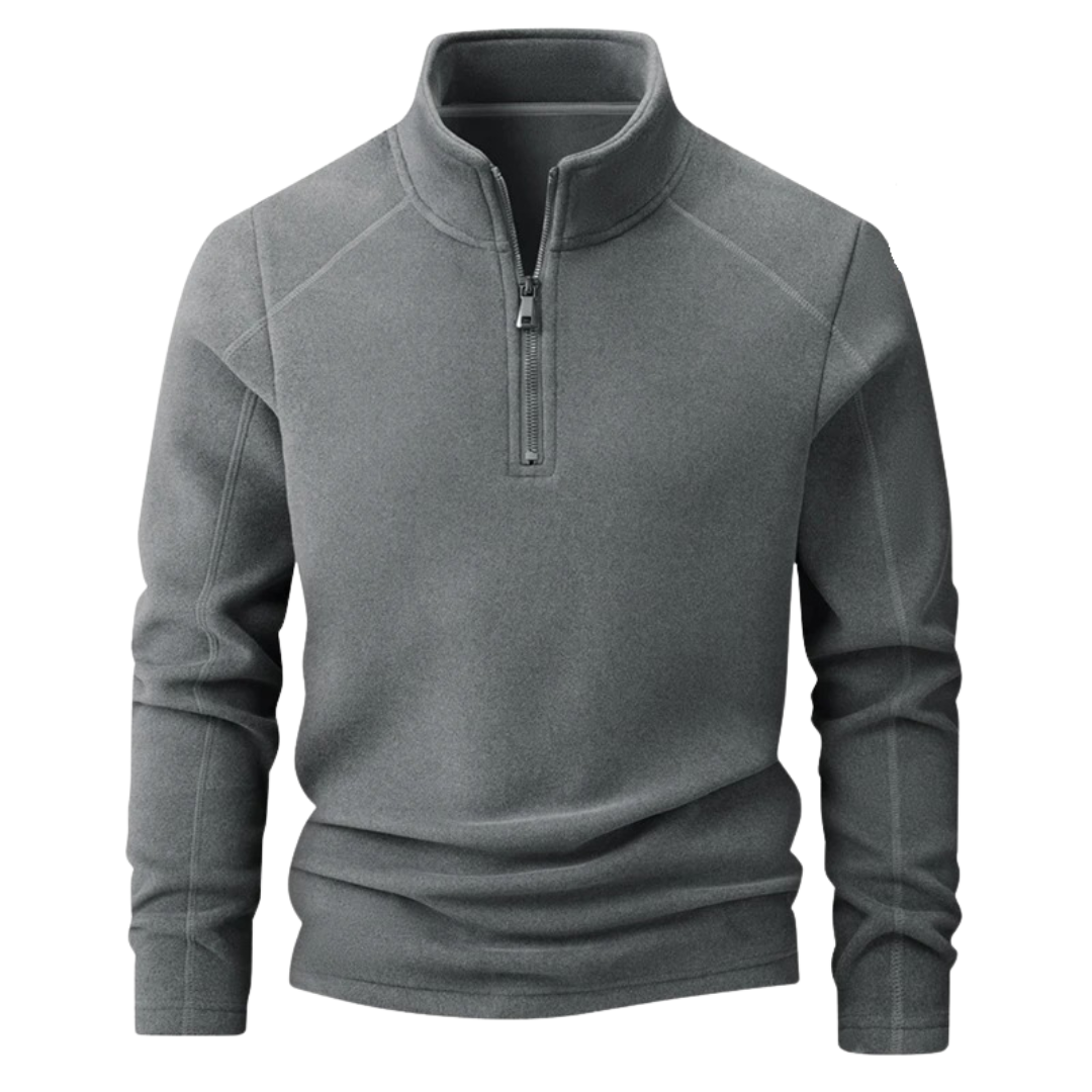 Nordspur | Herren Langarmshirt mit halbem Reißverschluss