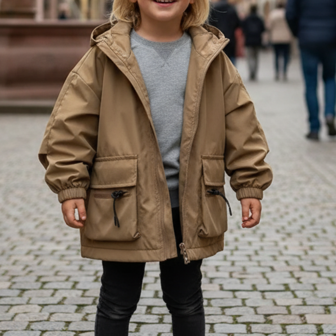 Jacke Jungen wasserdicht mit Kapuze & Reißverschluss für Frühling & Herbst – StormGuard Kids Jacket