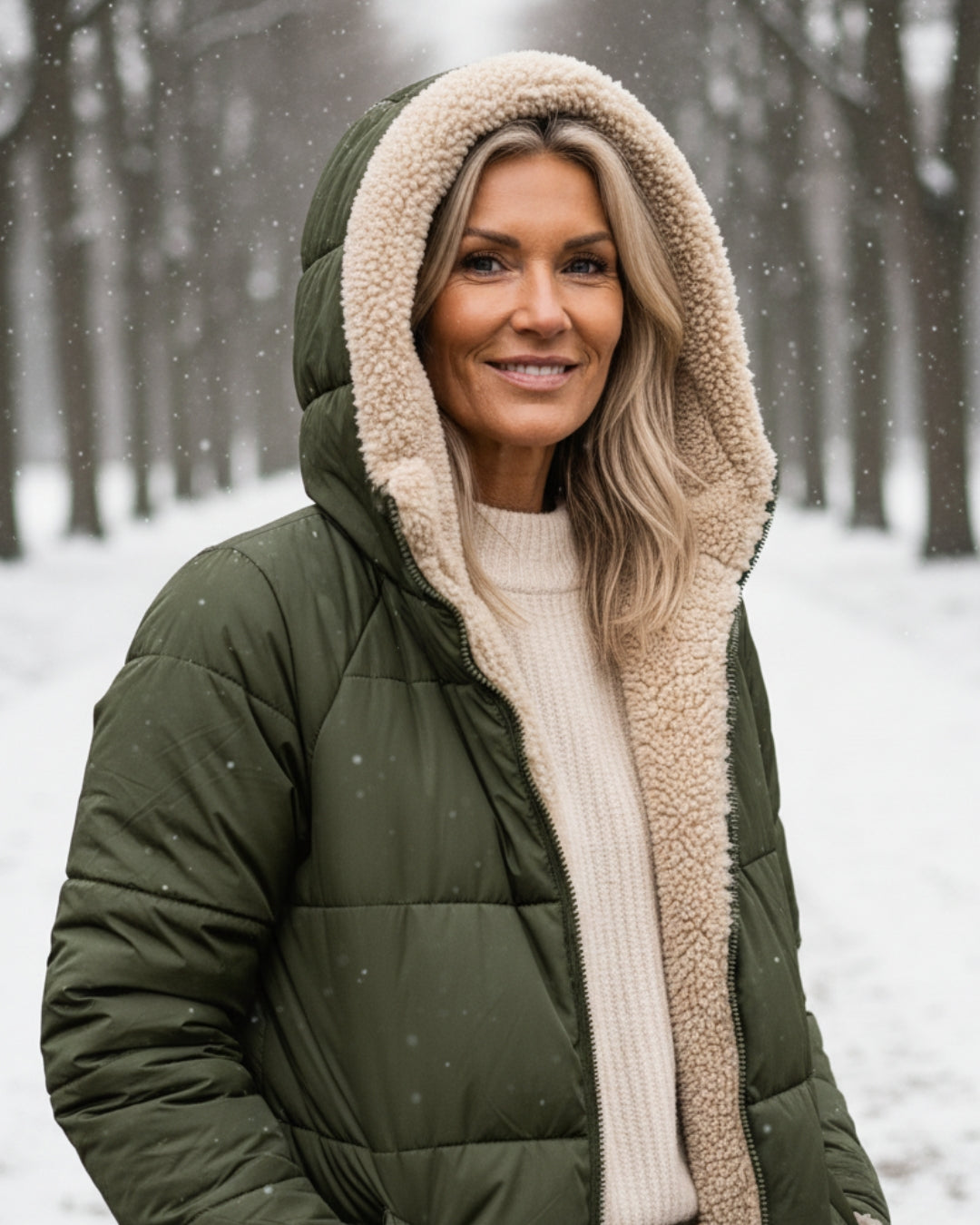 Warme Doppelseitige Winterjacke
