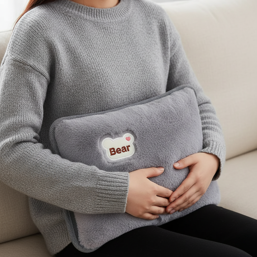 Wärmekissen elektrisch mit USB-Aufladung & Flauschbezug – VelvetWarm HeatPack