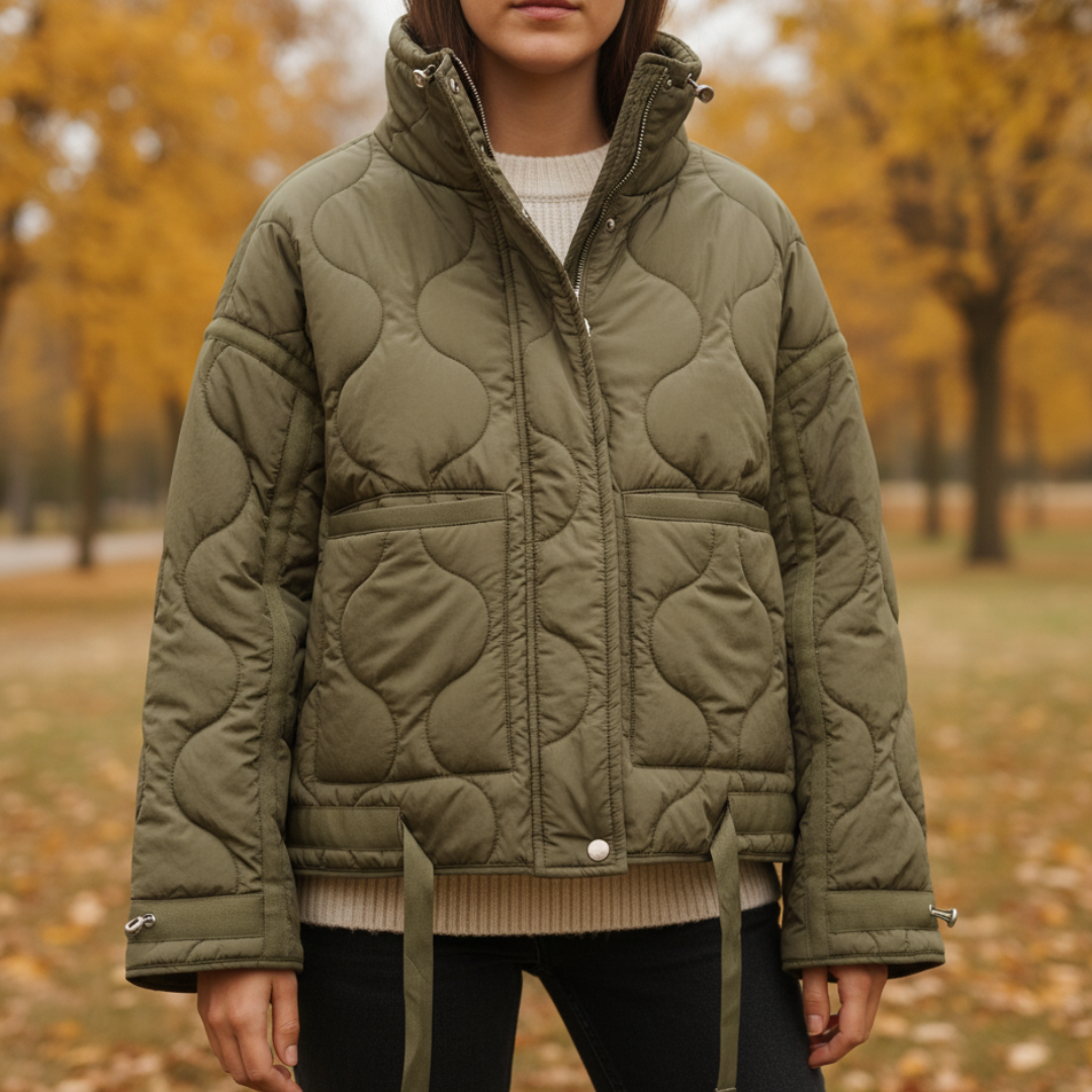 Mantel Damen mit Reißverschluss & großen Taschen – WinterLoom Jacket