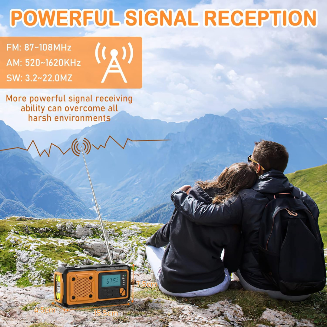 Nordspur | Solavox Tragbares Notfall-Kurbel-Radio