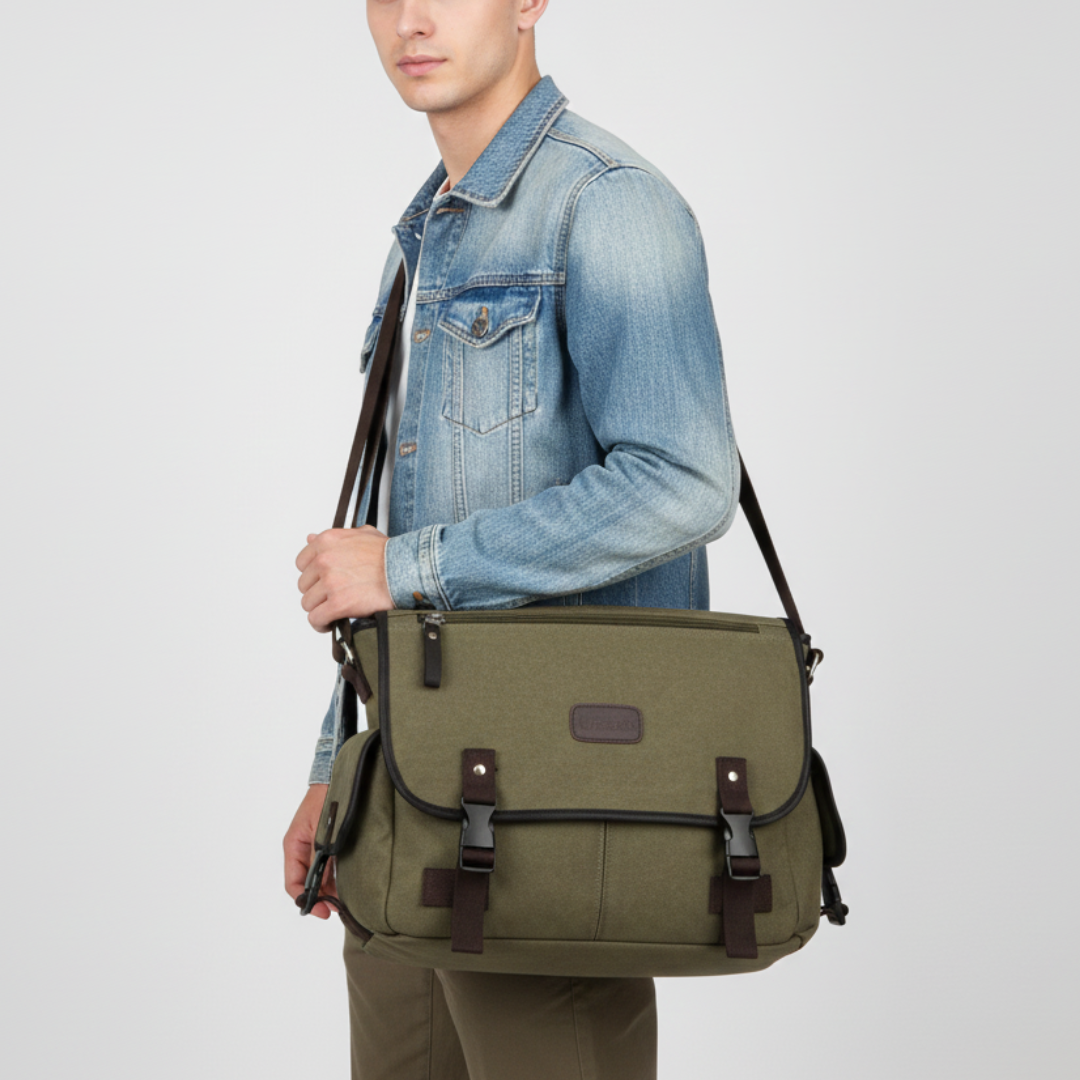 Nordspur | Retro Canvas Messenger Tasche