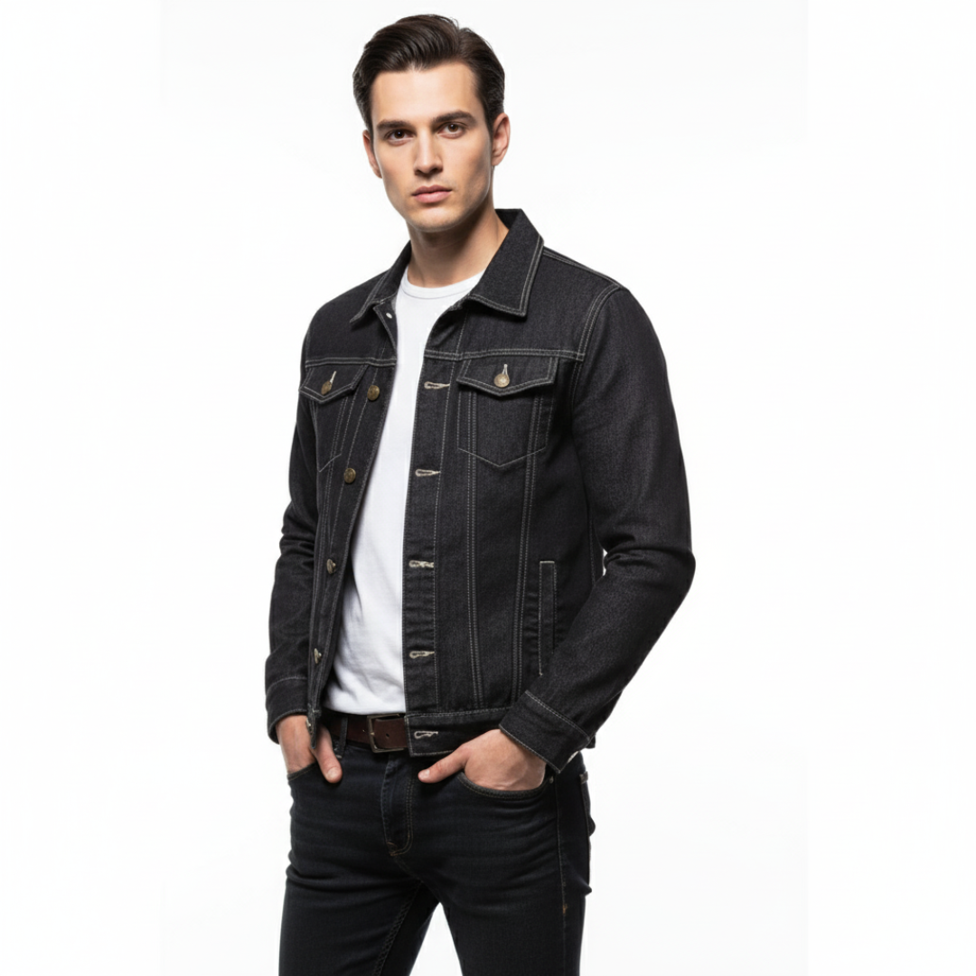 Herren Vintage Jeansjacke – Ironweft Klassische Baumwoll-Outdoorjacke