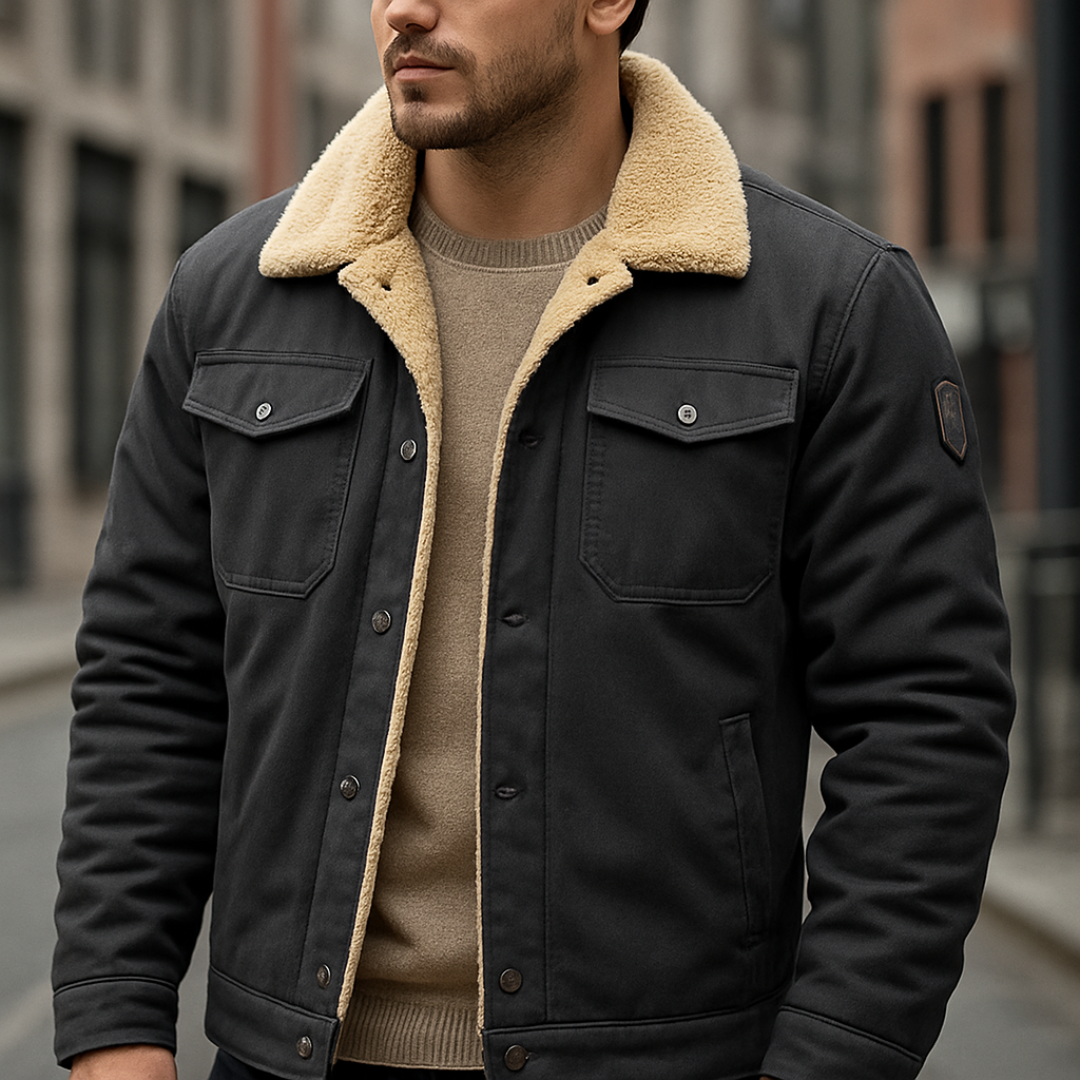 Winter Bomberjacke mit Fleece-Futter & Taschen – NordHaven Coat
