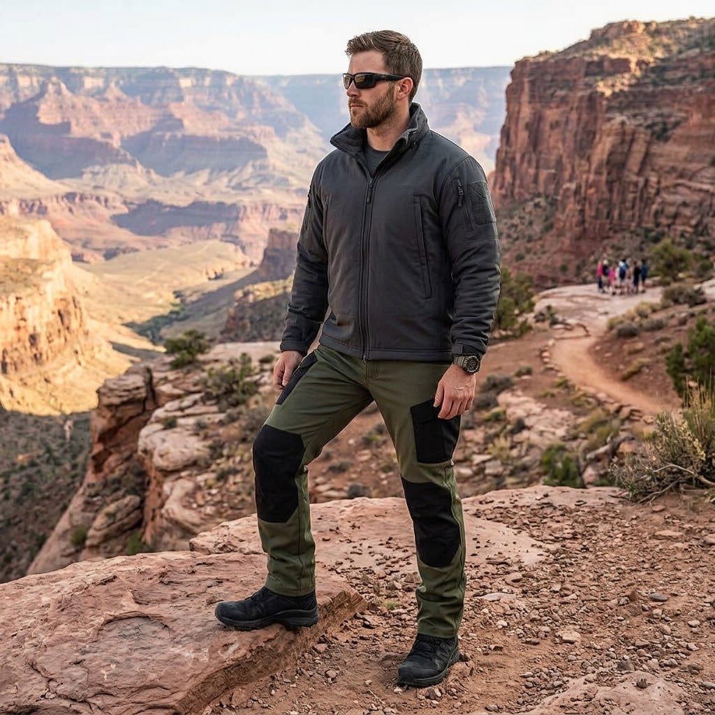 Herren Softshell Fleece-gefütterte verstärkte wasserabweisende taktische Hose