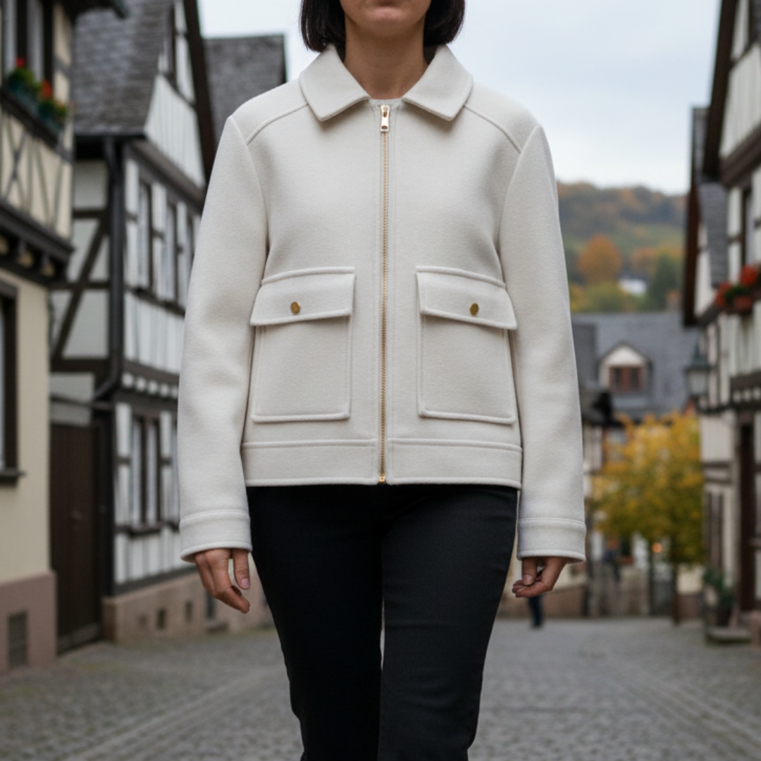 Mantel Damen mit Reißverschluss & Taschen – ZippaChic Kurzjacke