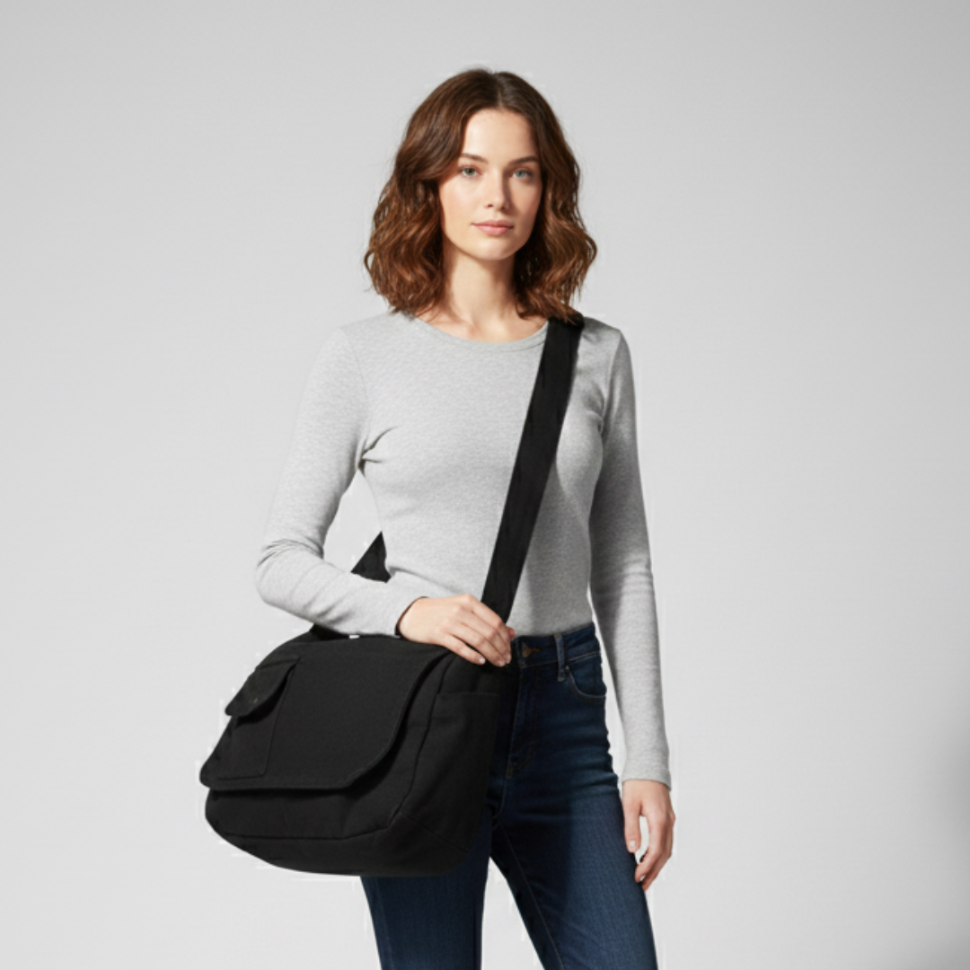 Nordspur | Große Canvas Messenger Tasche
