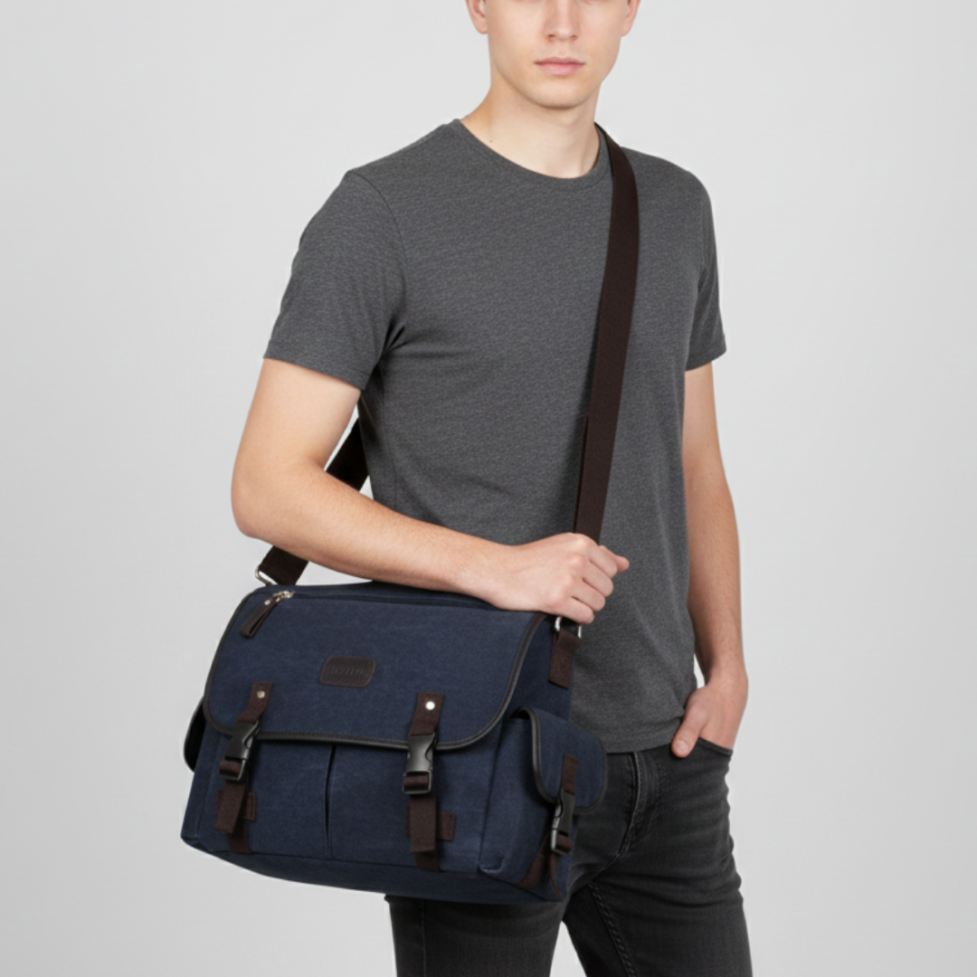 Nordspur | Retro Canvas Messenger Tasche