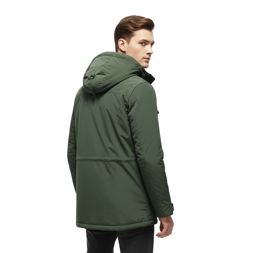Wasserdichte Outdoorjacke für Herren – Mantel mit abnehmbarer Kapuze