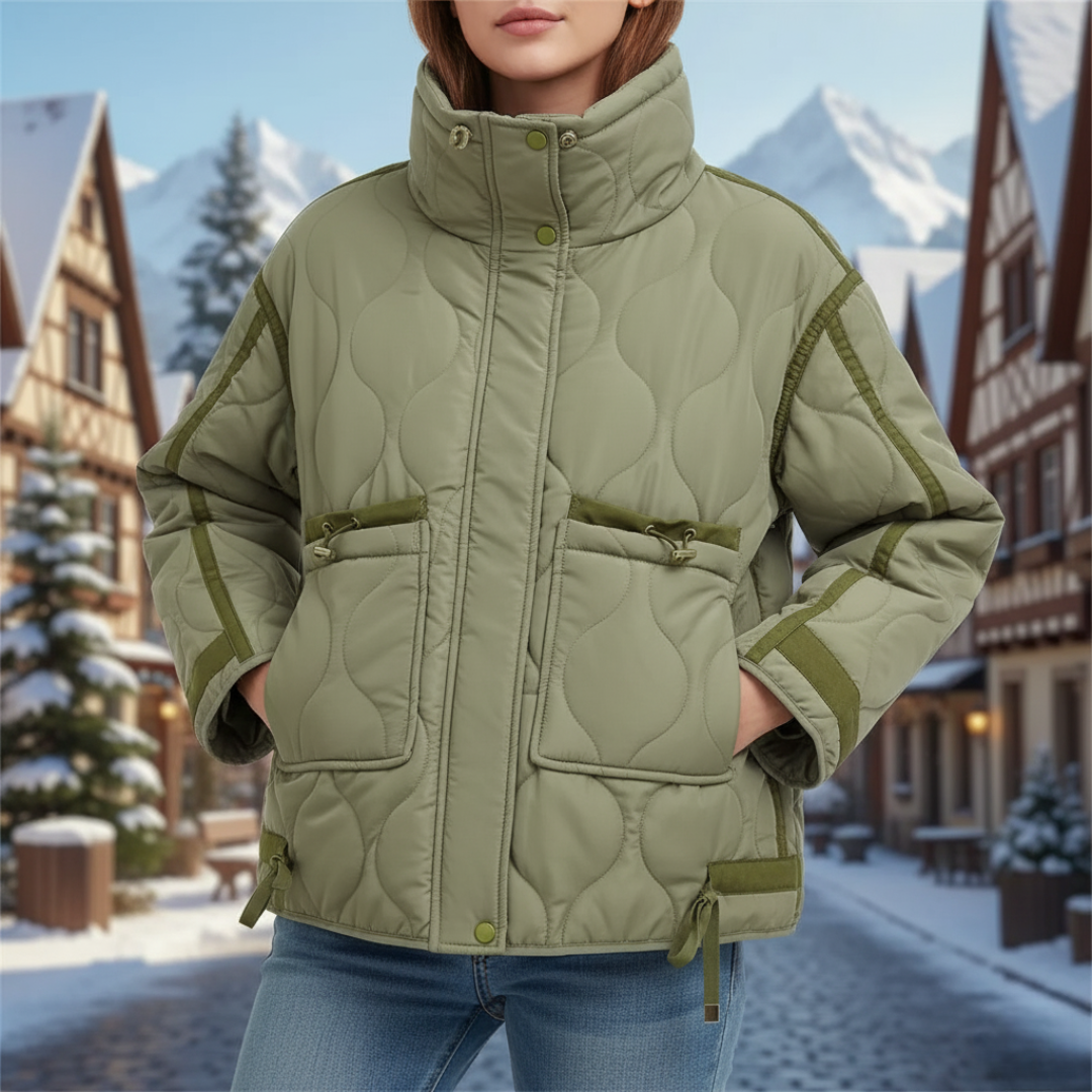 Mantel Damen gesteppt mit Stehkragen & Taschen – ArcticWave Winterjacke