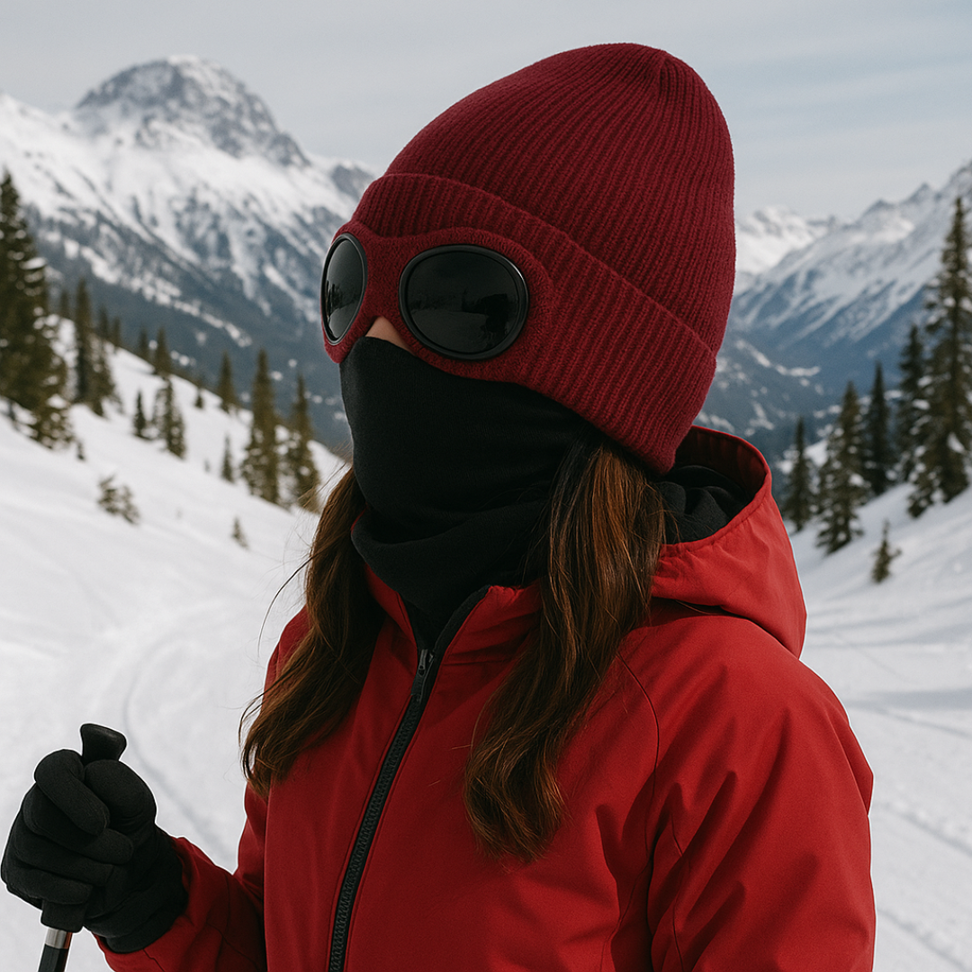 Strickmütze mit integrierter Brille – FrostSicht Unisex