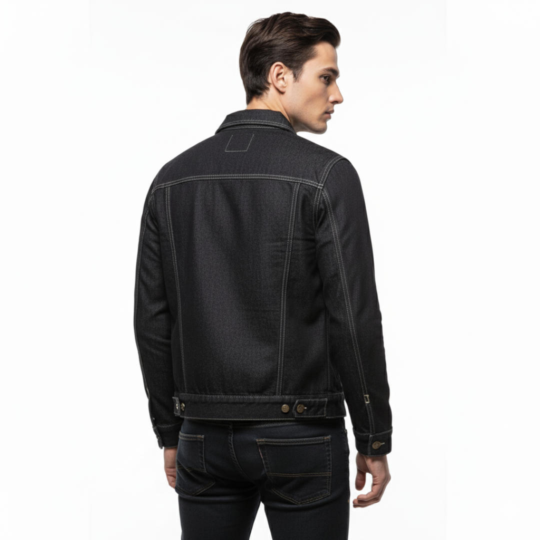 Herren Vintage Jeansjacke – Ironweft Klassische Baumwoll-Outdoorjacke