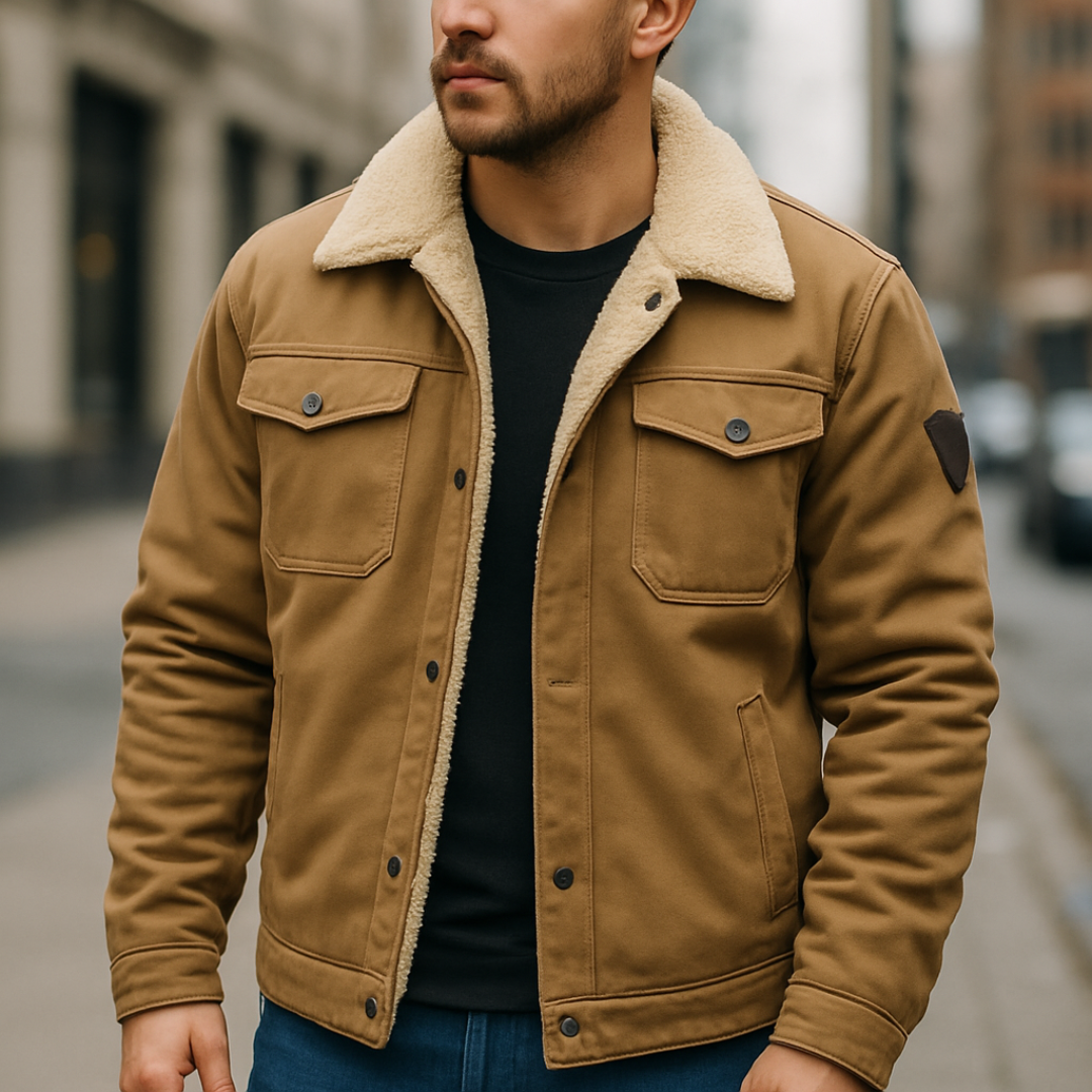 Winter Bomberjacke mit Fleece-Futter & Taschen – NordHaven Coat