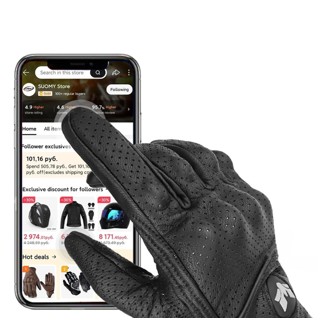 Nordspur | Vintage Perforierte Handschuhe
