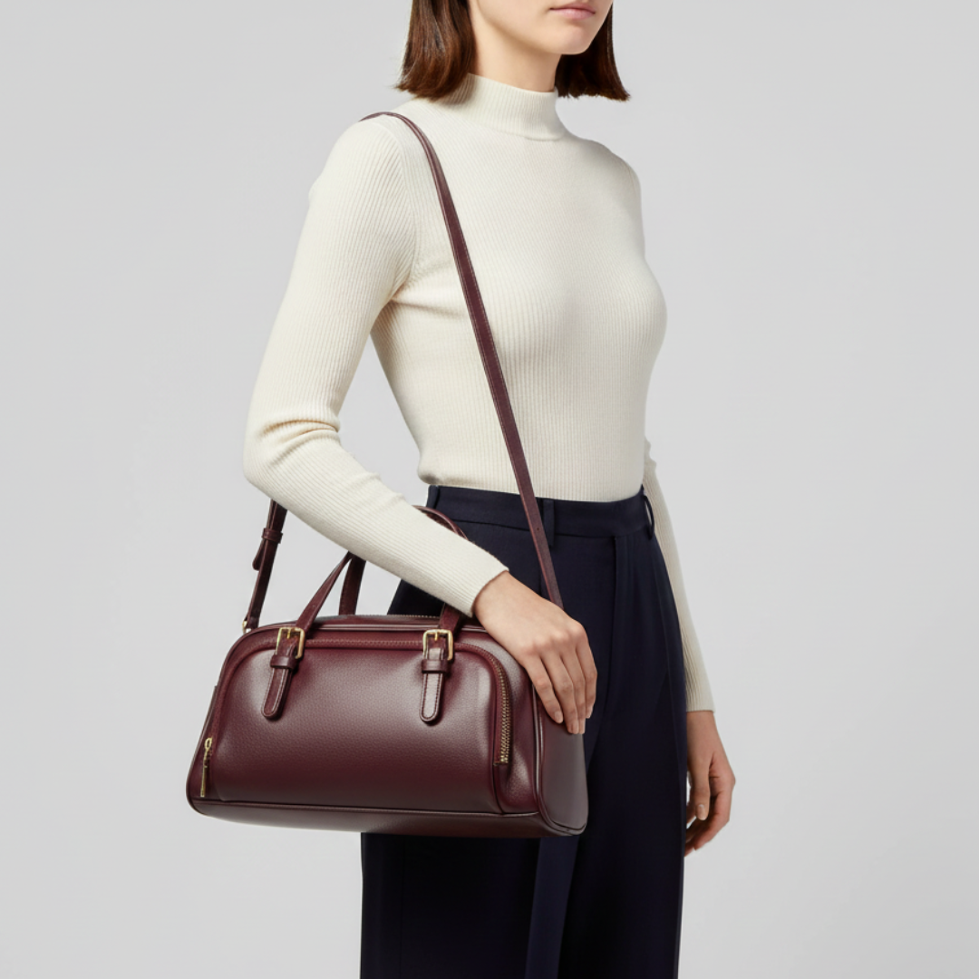 Nordspur | Weiche Schultertasche aus Echtleder