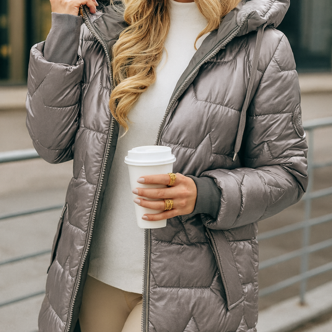 Wintermantel mit Kapuze & Wattierung – FrostLuxe Coat