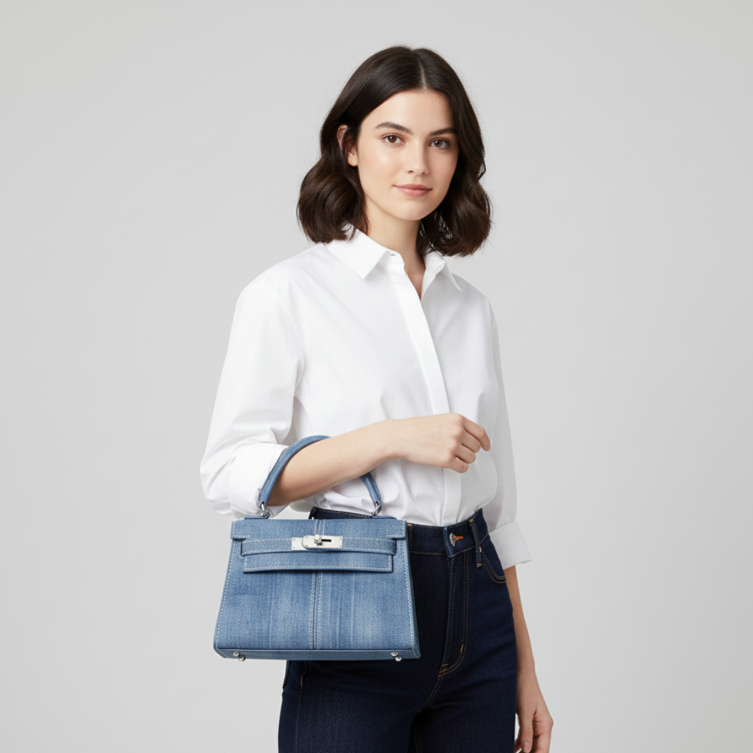 Nordspur | Große quadratische Handtasche mit Tragegriff