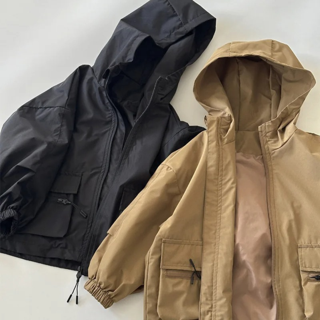 Jacke Jungen wasserdicht mit Kapuze & Reißverschluss für Frühling & Herbst – StormGuard Kids Jacket