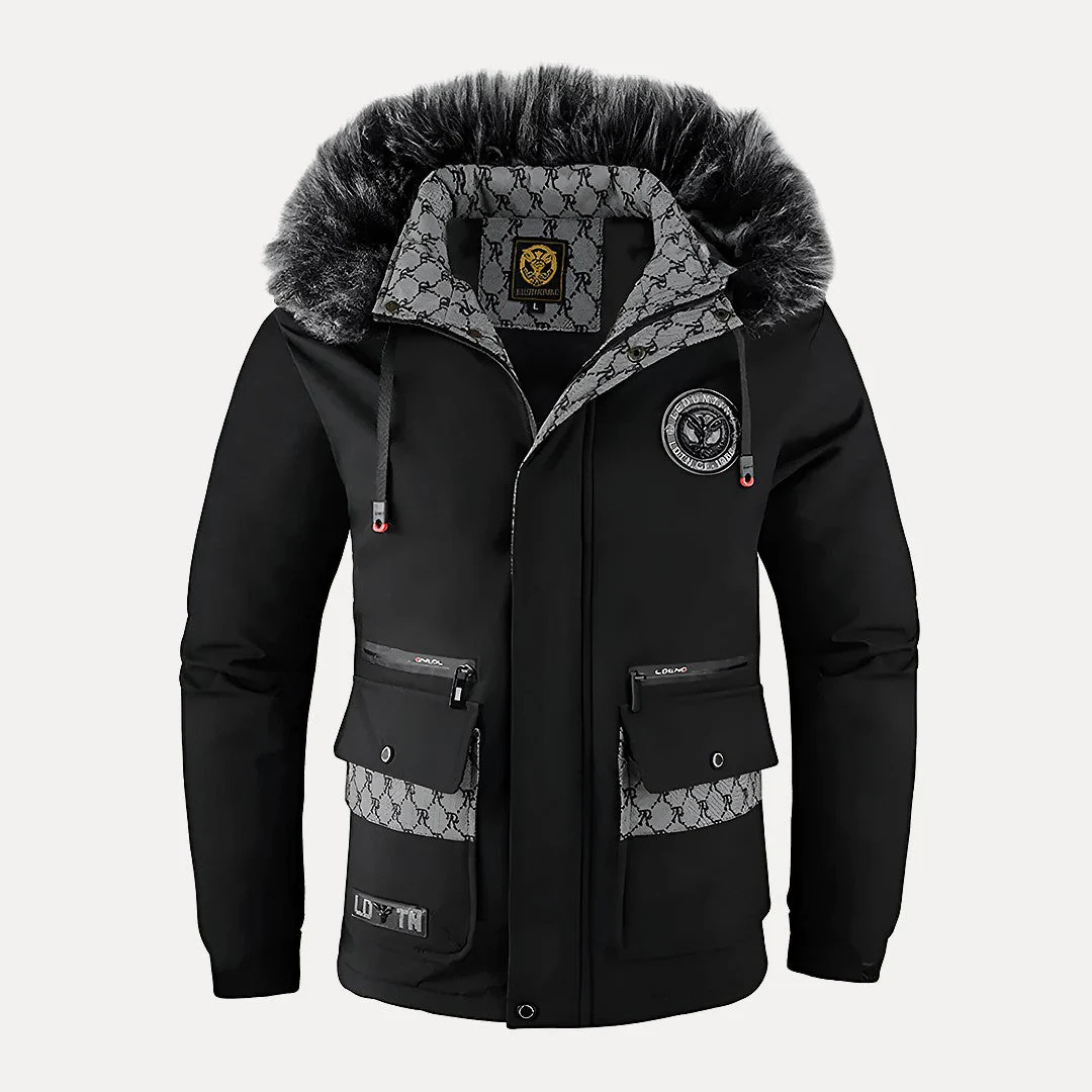 Winter Parka Herren wasserdicht & winddicht mit Kunstfellkapuze – NordFrost Coat