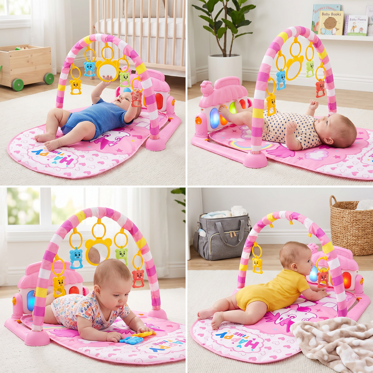 Baby Musik Spielbogen mit Klavier – Interaktive sensorische Aktivitätsmatte (0–24 Monate)