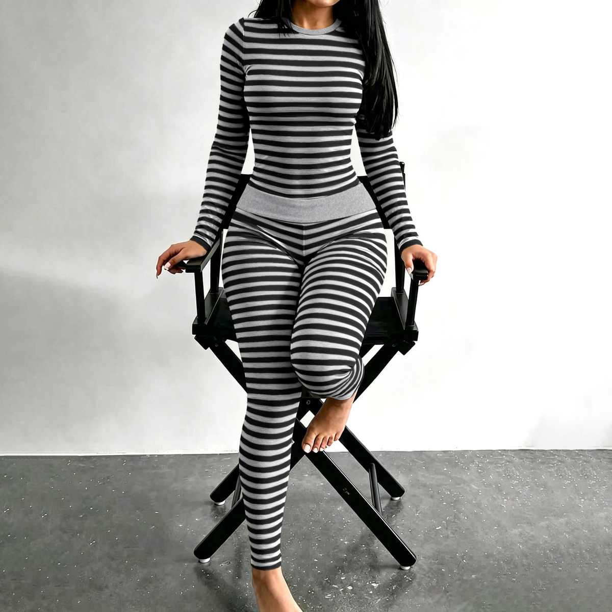 Sofia Gestreiftes Fit Set