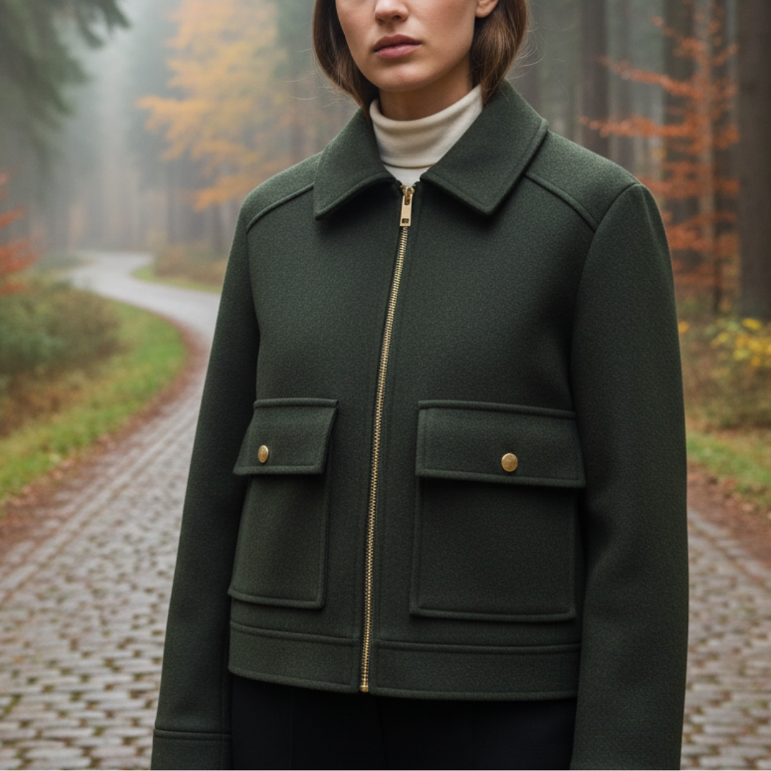 Mantel Damen mit Reißverschluss & Taschen – ZippaChic Kurzjacke