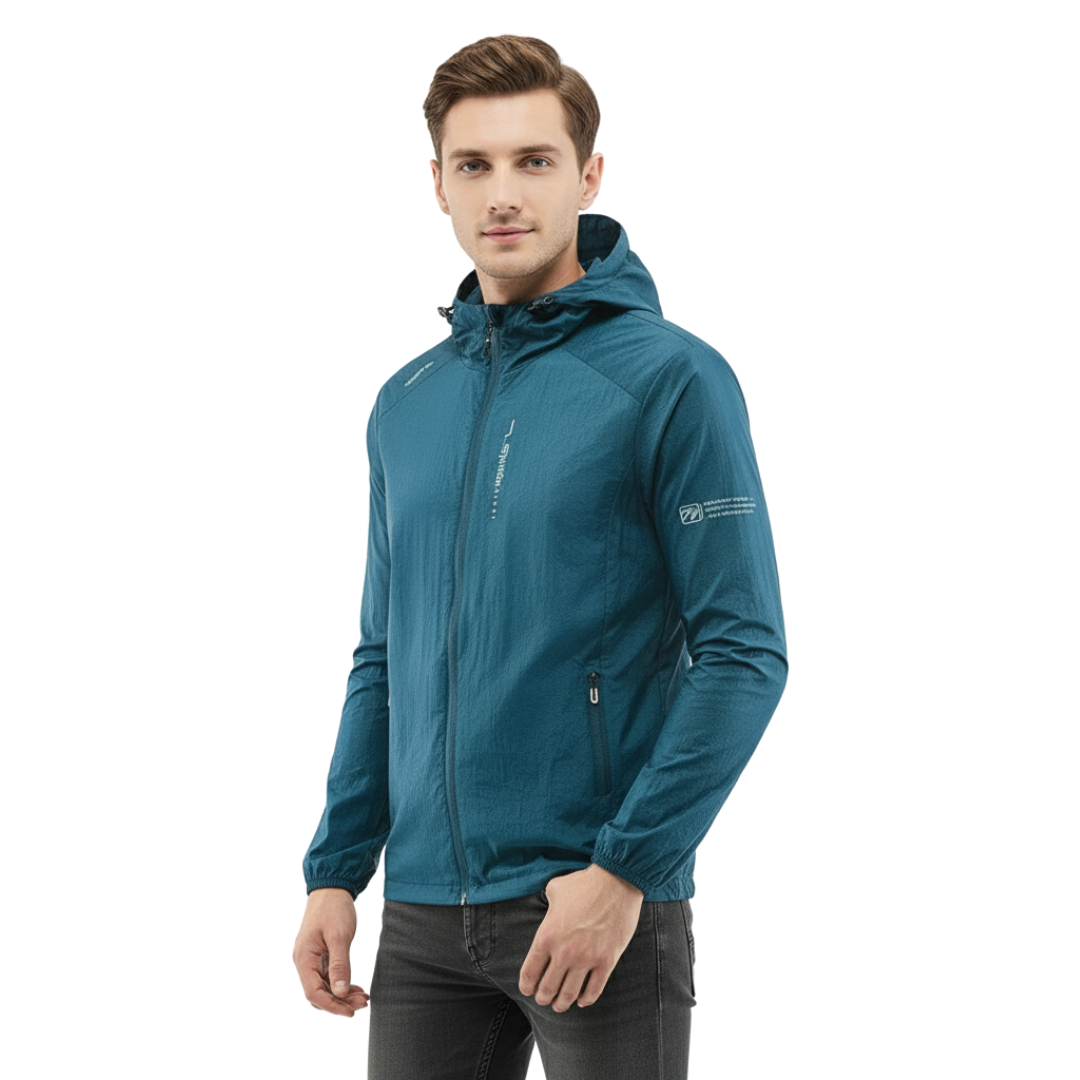 Leichte Herren Windjacke mit Kapuze – Outdoor Jacke