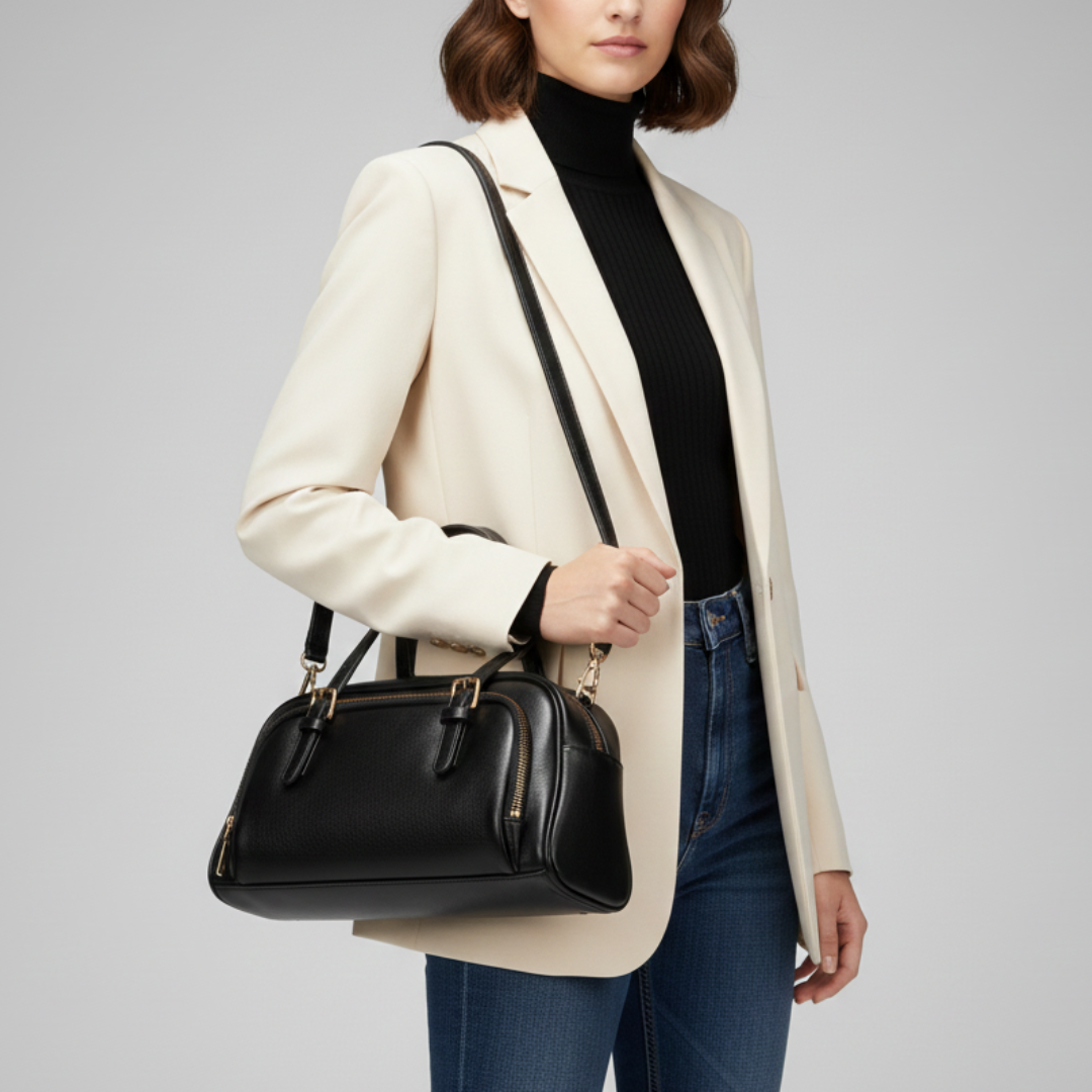 Nordspur | Weiche Schultertasche aus Echtleder