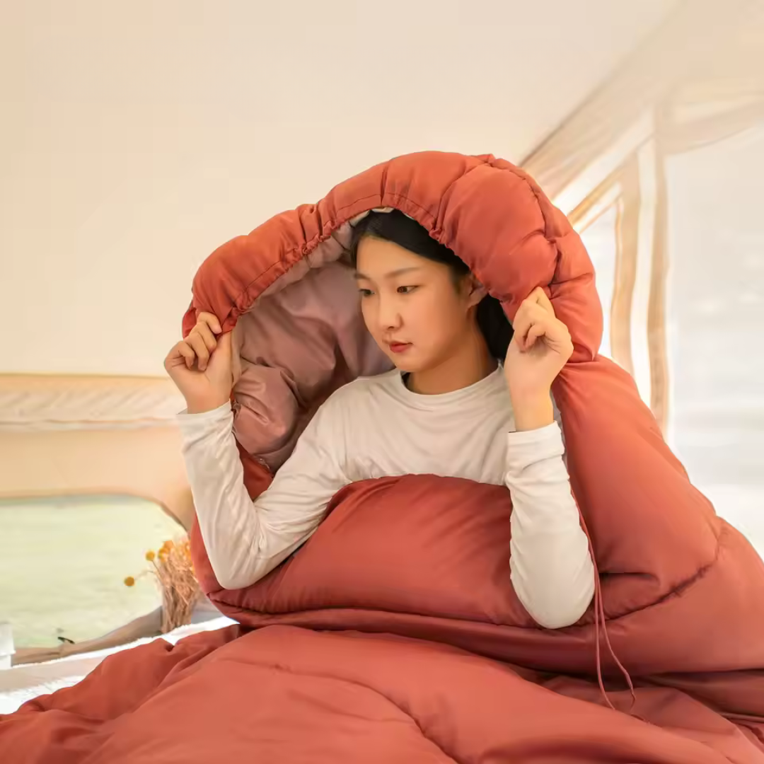 3-Jahreszeiten Schlafsack extra lang & breit – CampRest MaxComfort